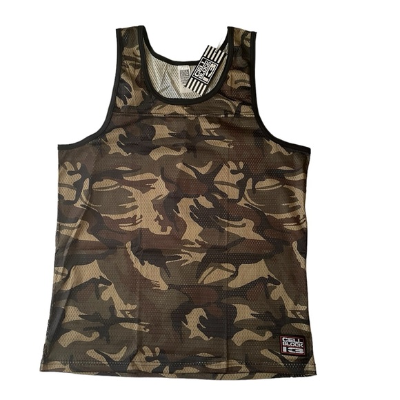 NWT CELLBLOCK 13 FOXHOLE CAMO MESH TANK TOP - Picture 5 of 7